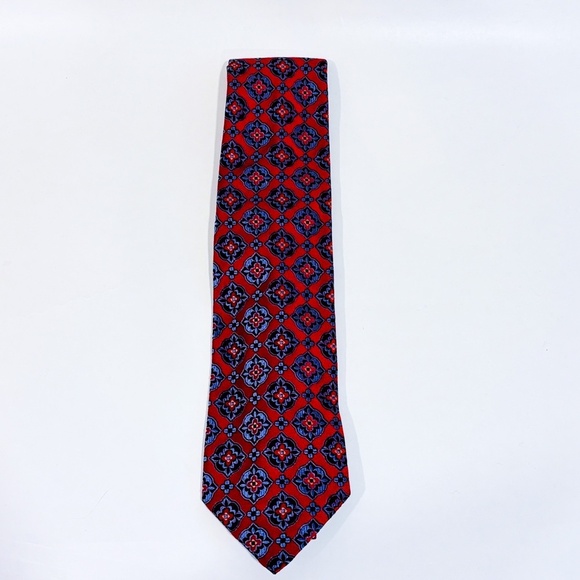 ALTEA Red and blue floral tie - Picture 1 of 4